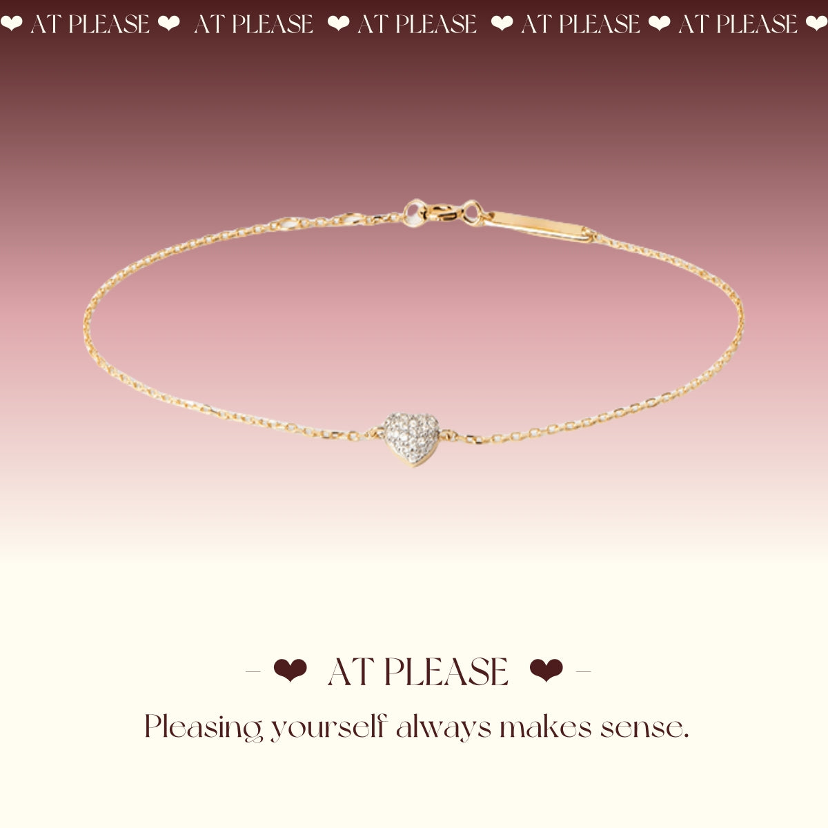 S925 Sterling Silber Volle ZC Mikropflasterfassung Mini Herz Kettenarmband | Stapelbarer Schmuck