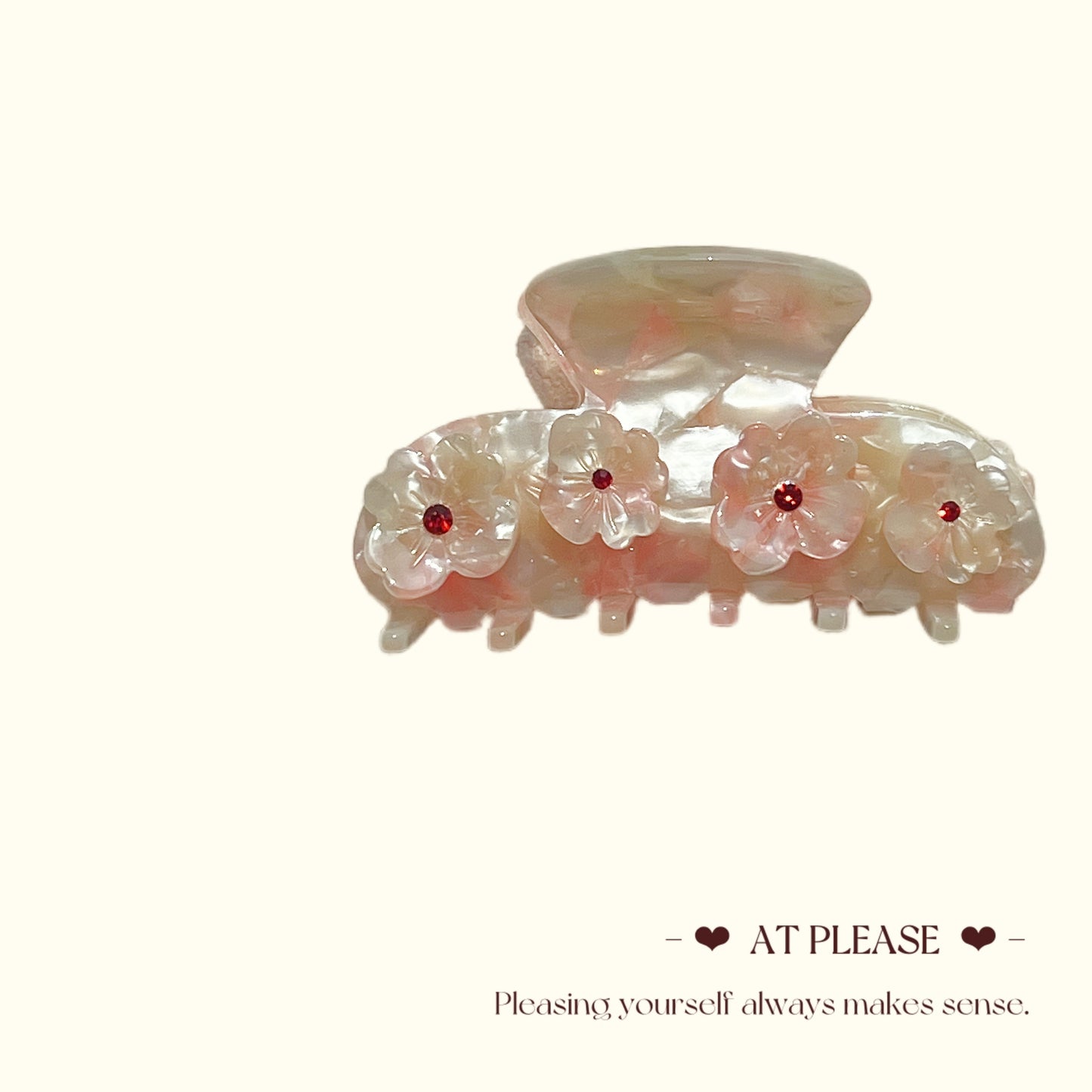 Cute 3D Realistic Flower Acetate Hair Clip - Sweet and Adorable Style
