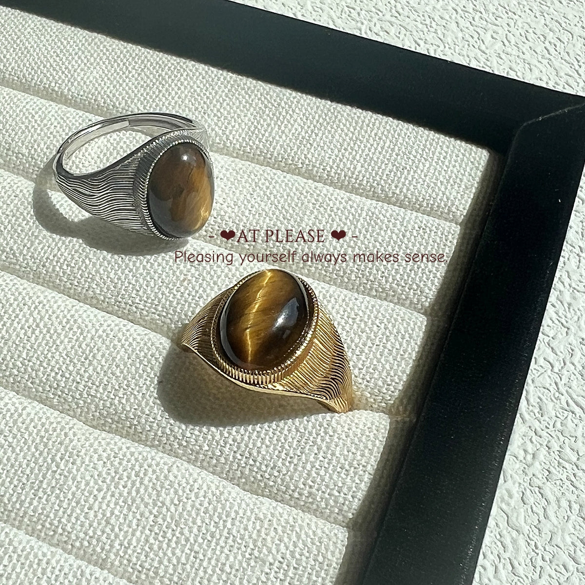 S925 Sterling Silber Tigerauge Edelsteinring – Empowerment Jewelry Bold Authority