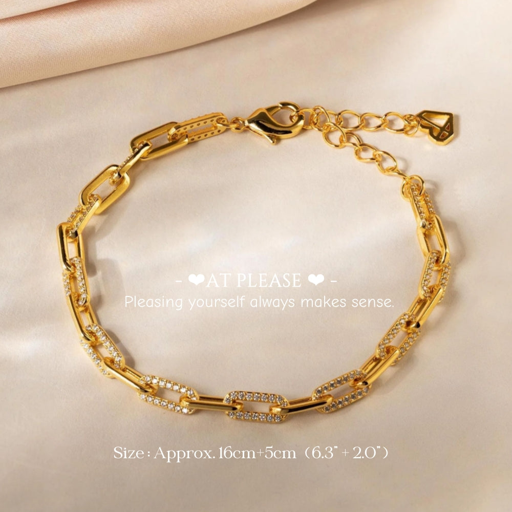 Klassisches Armbandset aus 18 Karat vergoldetem Edelstahl – schick und vielseitig
