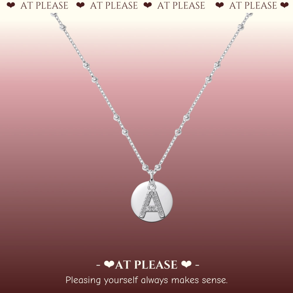 S925 Sterling Silver Alphabet Necklace – Dainty Initial Pendant Collarbone Chain for Women, Minimalist Daily Jewelry
