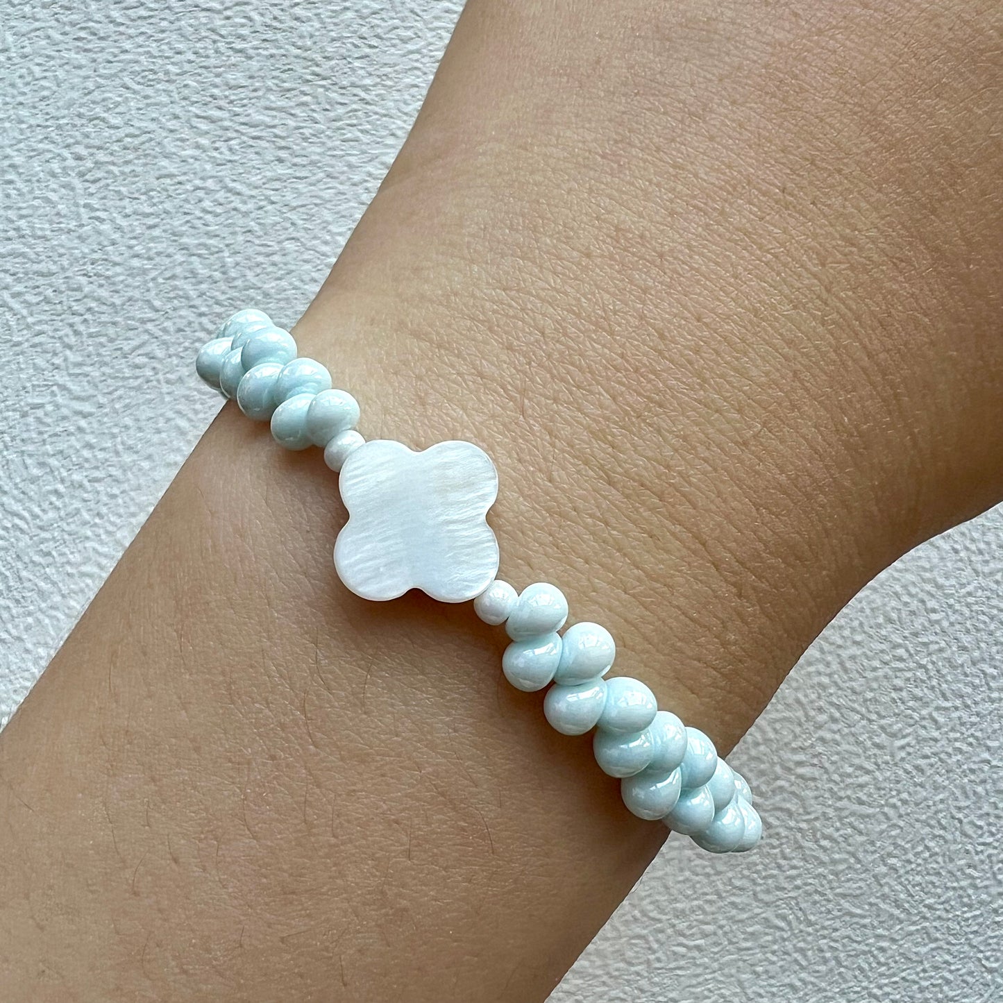 sweet style bracelet | Cottagecore Charm|Genuine shell clover charms