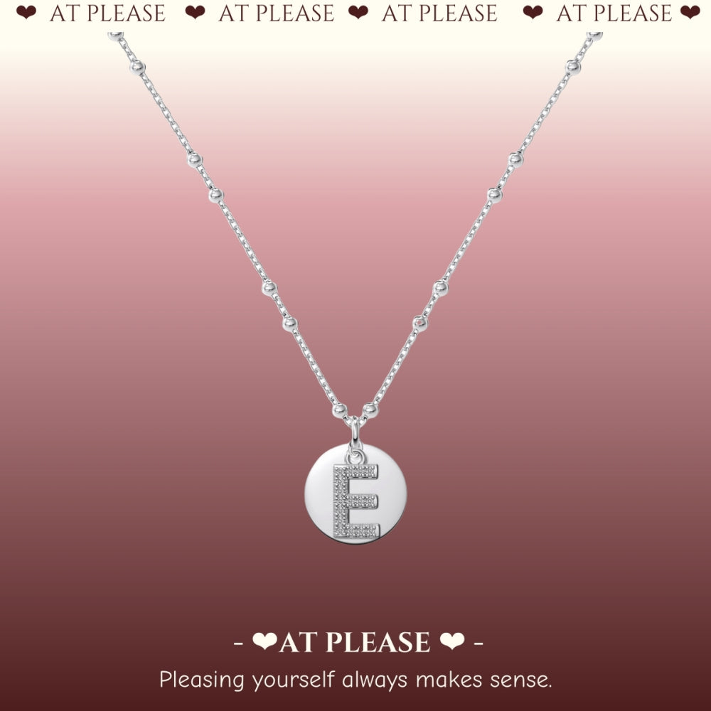 S925 Sterling Silver Alphabet Necklace – Dainty Initial Pendant Collarbone Chain for Women, Minimalist Daily Jewelry