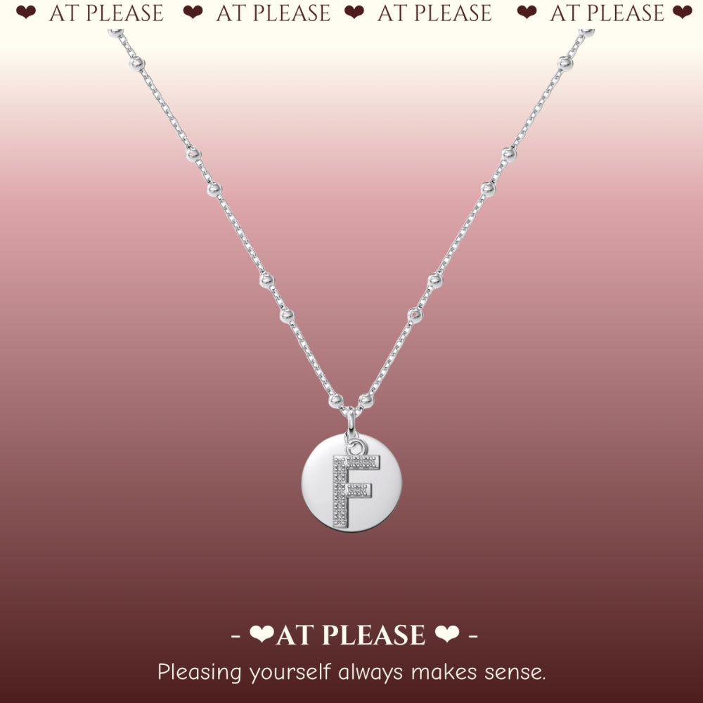 S925 Sterling Silver Alphabet Necklace – Dainty Initial Pendant Collarbone Chain for Women, Minimalist Daily Jewelry
