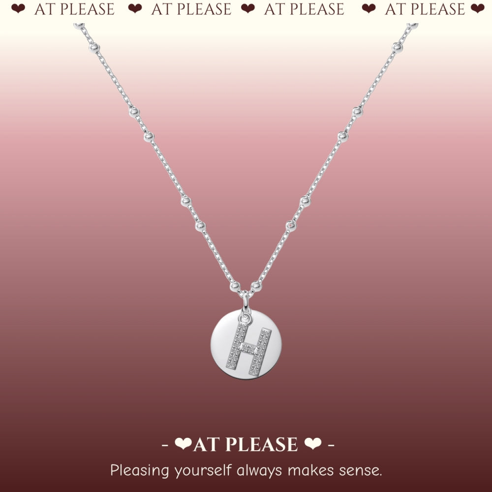 S925 Sterling Silver Alphabet Necklace – Dainty Initial Pendant Collarbone Chain for Women, Minimalist Daily Jewelry