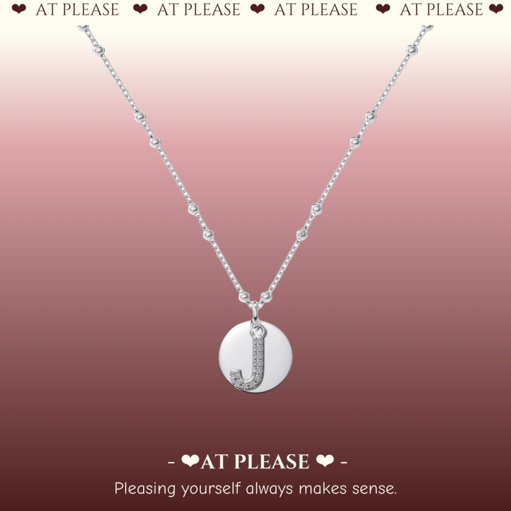 S925 Sterling Silver Alphabet Necklace – Dainty Initial Pendant Collarbone Chain for Women, Minimalist Daily Jewelry