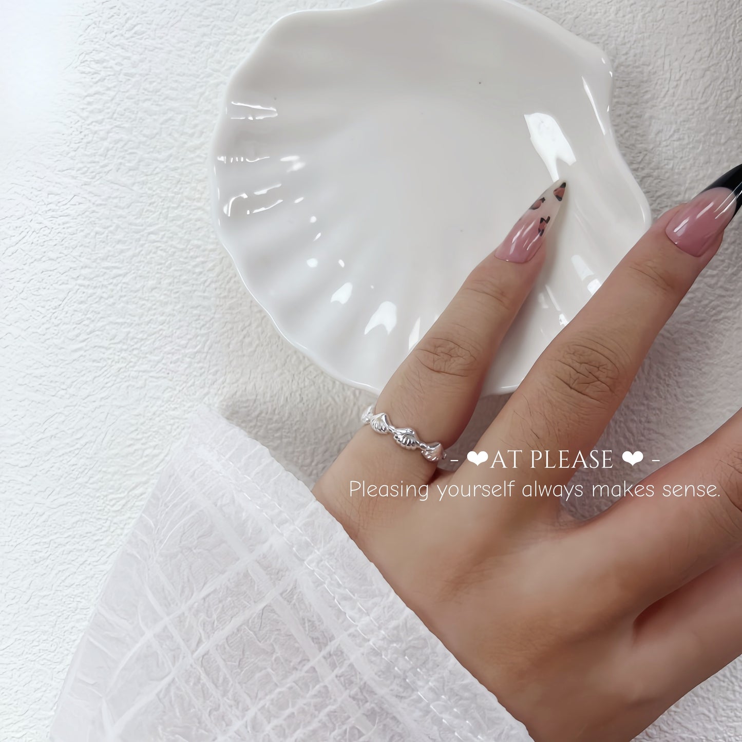 S925 Basic Style Muschelring | Stapelauswahl