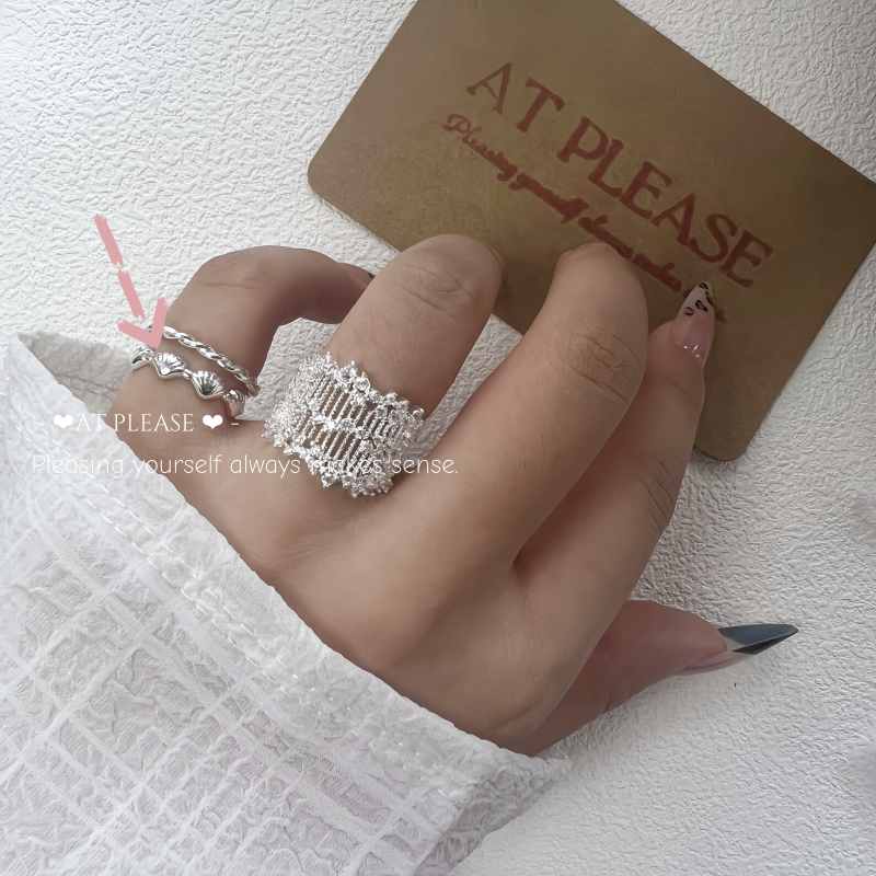 S925 Basic Style Muschelring | Stapelauswahl