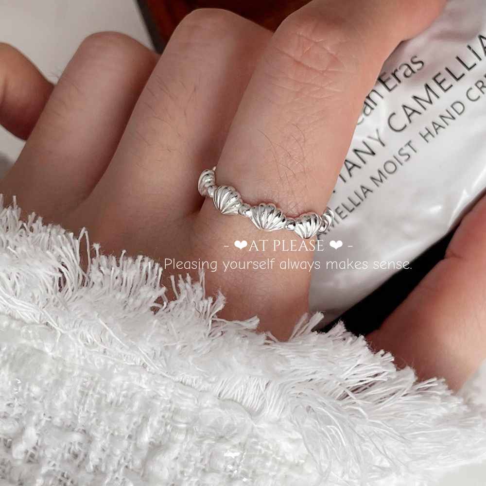 S925 Basic Style Muschelring | Stapelauswahl