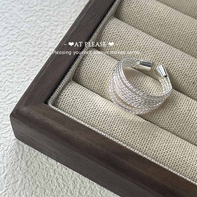Stapelring | Mehrlagiges gedrehtes Silber