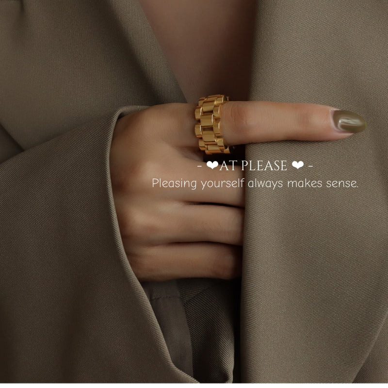 Stapelring aus Edelstahl | Breit im Rolex-Stil