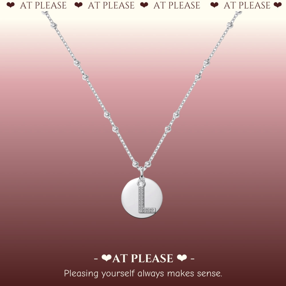 S925 Sterling Silver Alphabet Necklace – Dainty Initial Pendant Collarbone Chain for Women, Minimalist Daily Jewelry