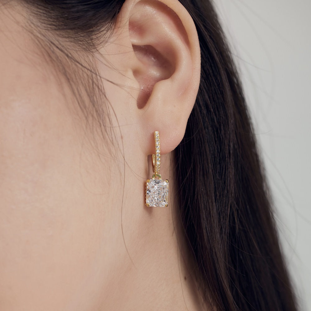 S925 Sterling Silver 8A Zircon Stud Earrings - Luxury Jewelry - Wedding Jewelry
