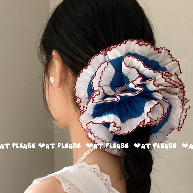 Provence Sommer Jumbo Scrunchie | Mehrlagig gerüscht