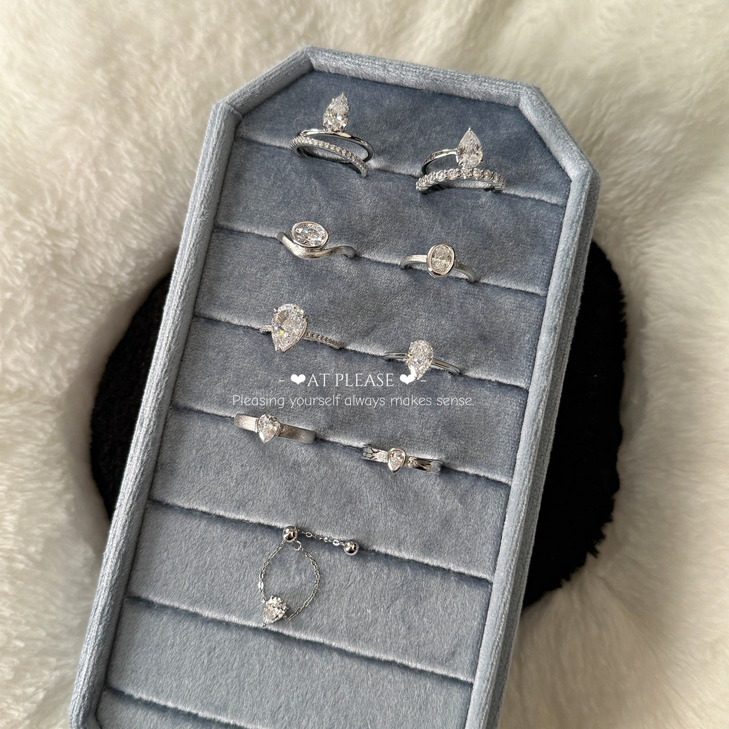 Birnenförmiger Zirkonia-Ring aus 925er Sterlingsilber | Verlobungsring mit Eisschliff-Design, Hochzeitsschmuck