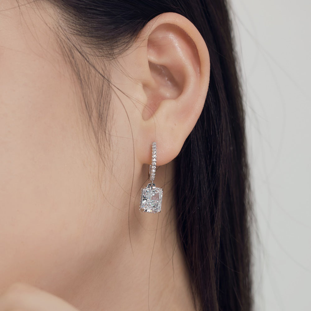S925 Sterling Silver 8A Zircon Stud Earrings - Luxury Jewelry - Wedding Jewelry