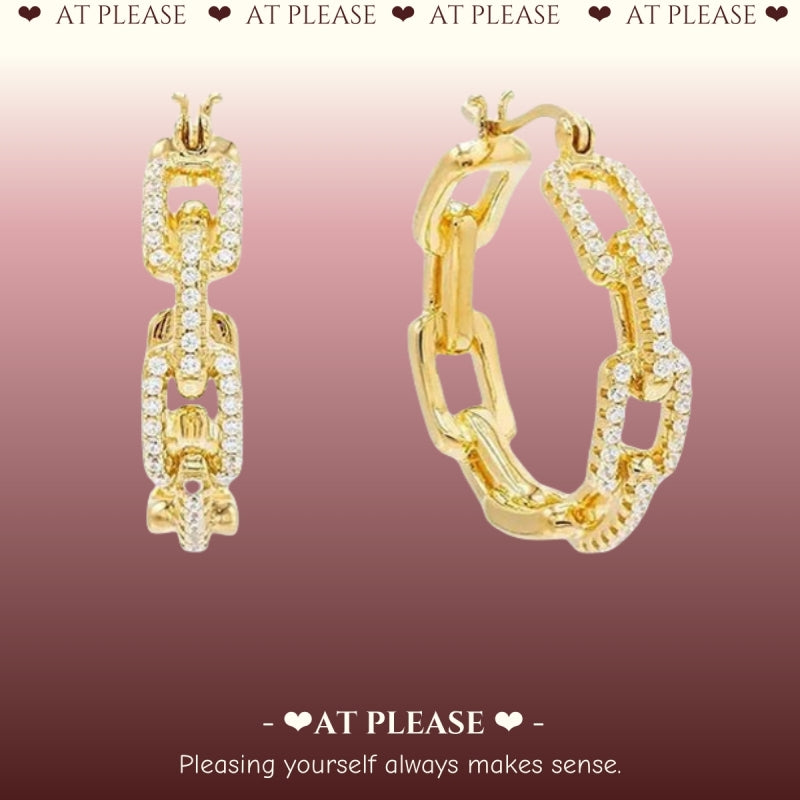 S925 Silver Interlocking Geometric Hoop Earrings - Light Luxury Fashionable Statement Earrings with High-End Feel - 18k Gold Plated