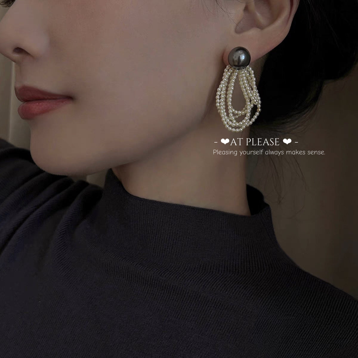 Round High-Luster Pearl Stud Earrings - Minimalist Statement Jewelry