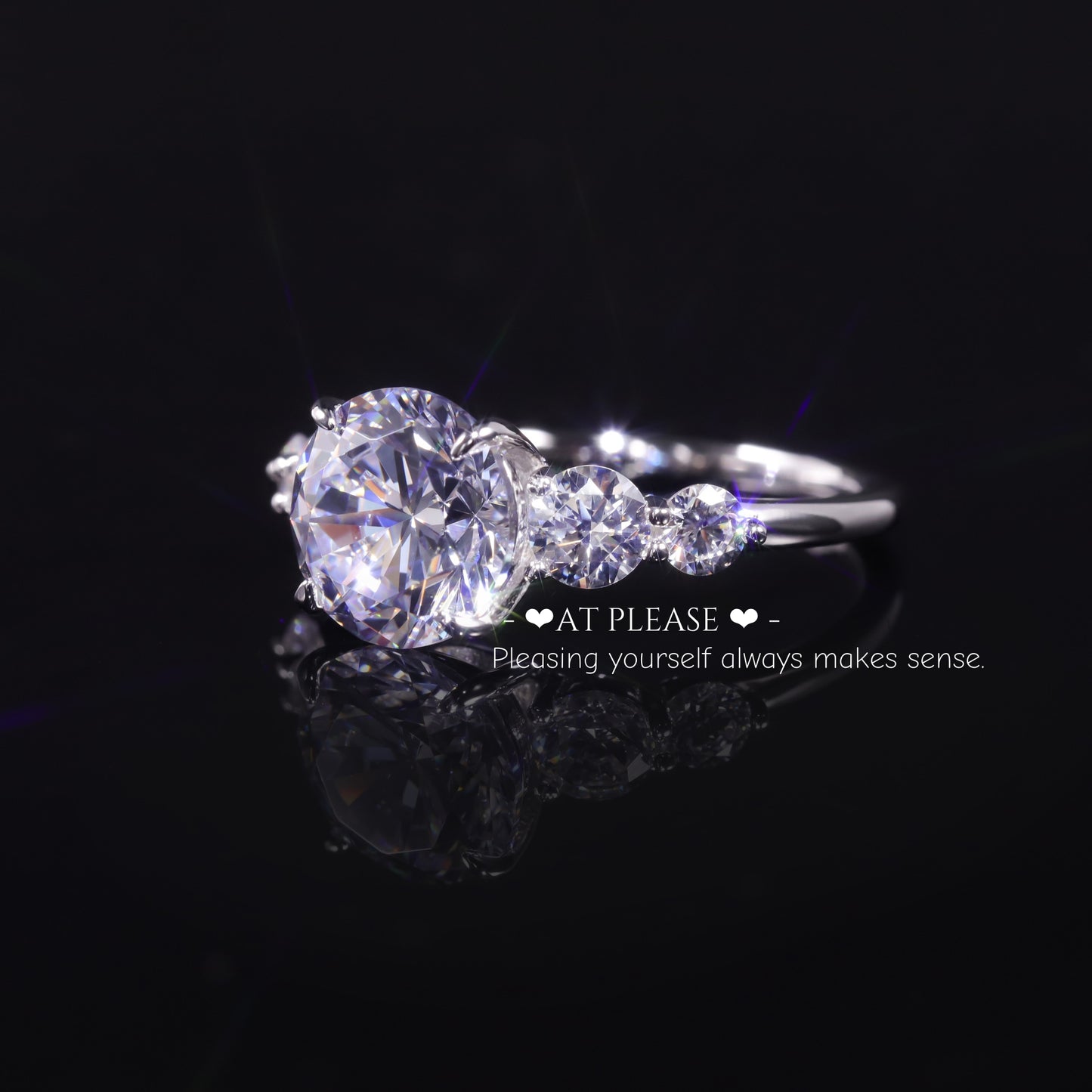 S925 Sterling Silber 2,5 ct. Moissanit Ring - Luxusschmuck | Ehering