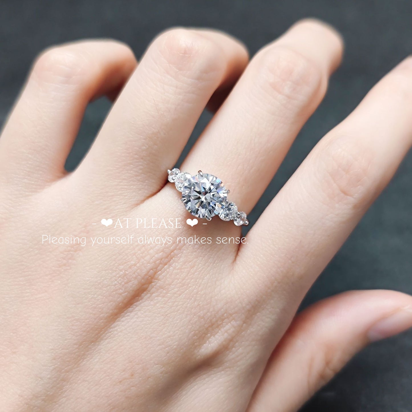 S925 Sterling Silber 2,5 ct. Moissanit Ring - Luxusschmuck | Ehering