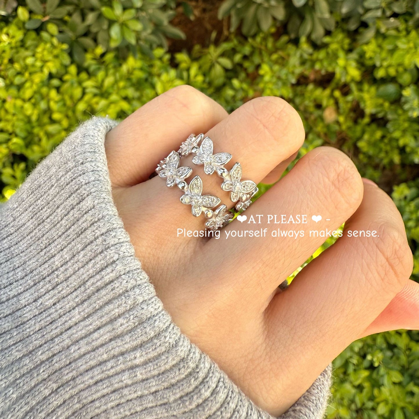 925 Sterling Silber Einzigartiger Schmetterlings-Zirkonring – Exklusiver Boutique-Schmuck