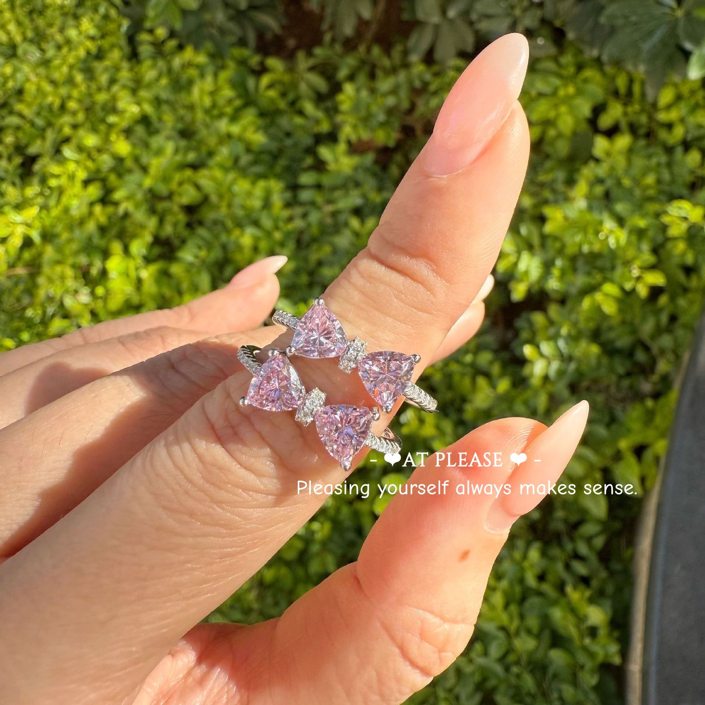 Runaway Princess Schleife CZ Ring aus 925er Sterlingsilber – Zartes Diamant-Design