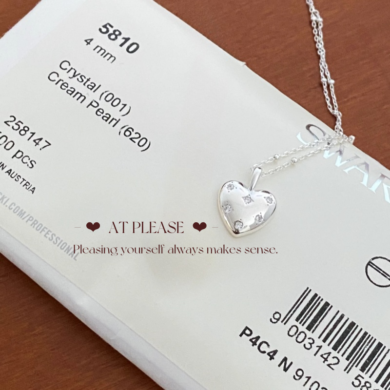 S925 Sterling Silver Heart Necklace - Minimalist Jewelry with Zircon Accents