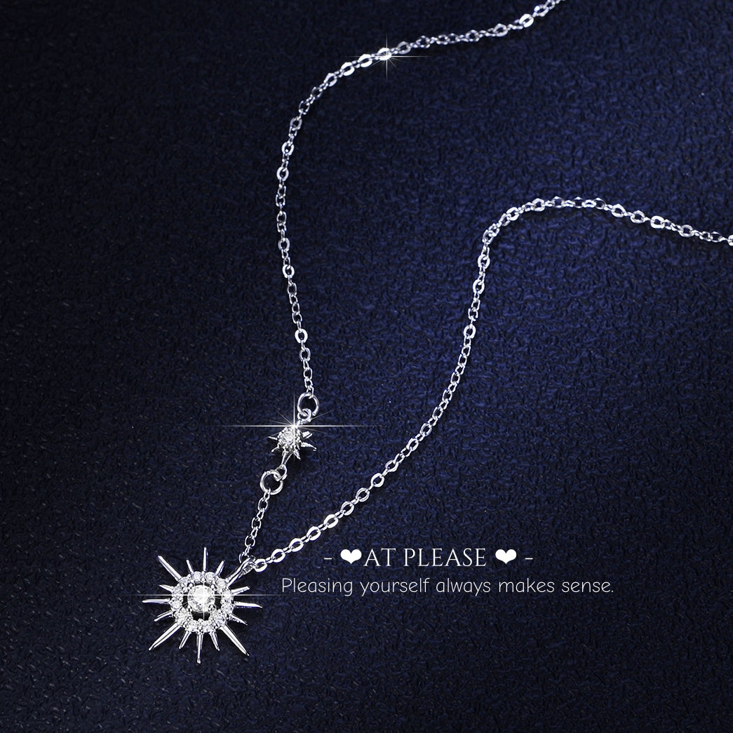 S925 Silver Moissanite Stellar Harmony Necklace | Luxe Jewelry
