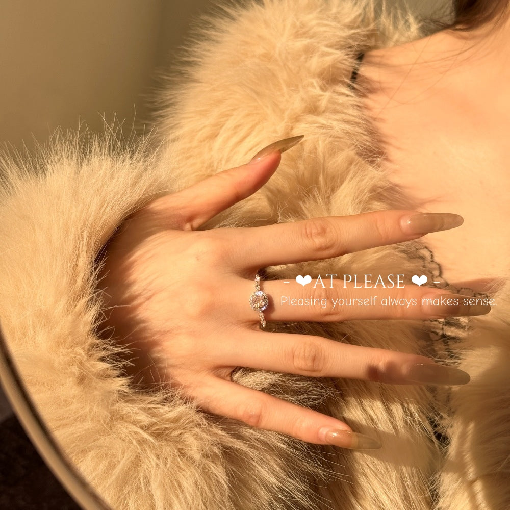 S925 Sterling Silber Rosa 8A CZ Ring | Prinzessschliff | Hochwertige, vielseitige Hochzeit