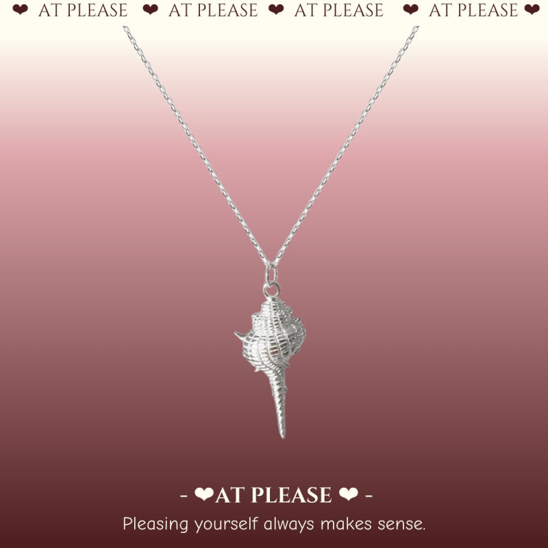 Seaside Serenity Necklace - S925 Sterling Silver Conch Shell Pendant Bohemian Beach Jewelry