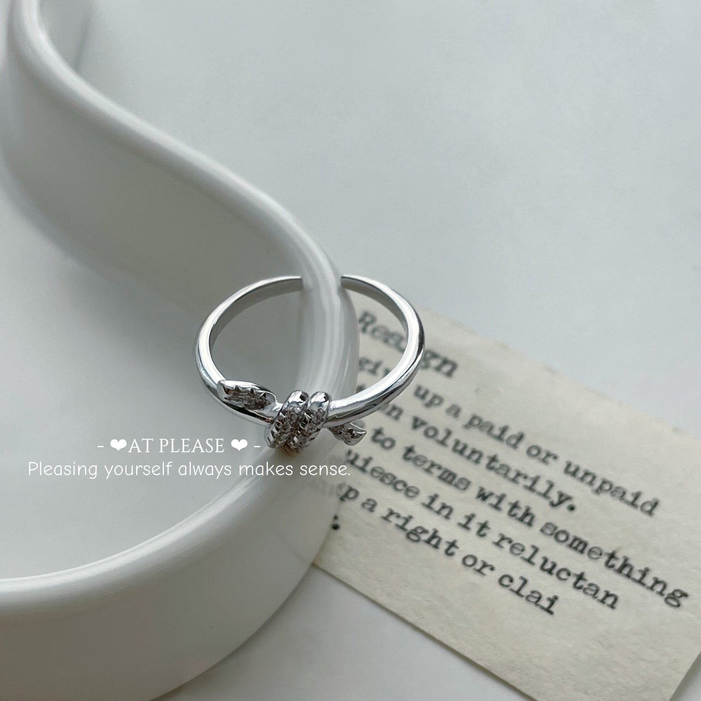 S925 Sterling Silber Vintage Einzelknoten Kristall Ring