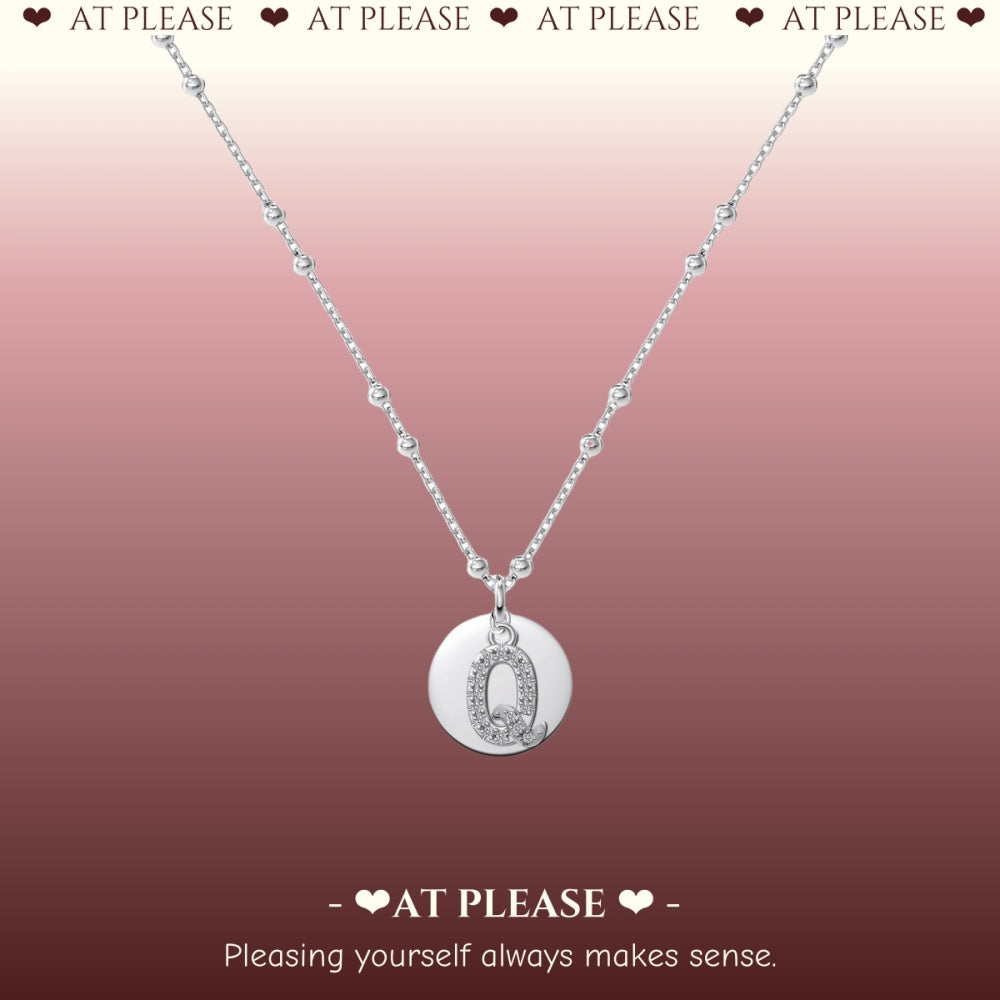 S925 Sterling Silver Alphabet Necklace – Dainty Initial Pendant Collarbone Chain for Women, Minimalist Daily Jewelry