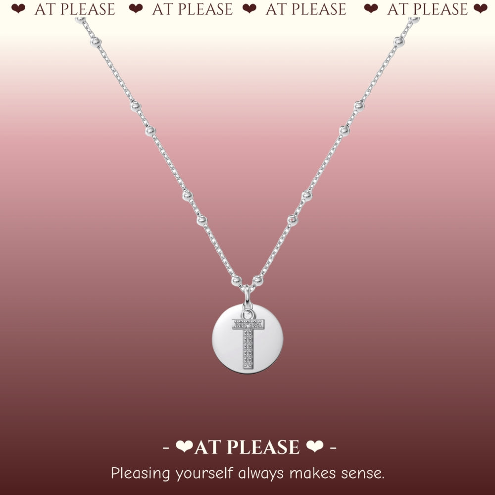 S925 Sterling Silver Alphabet Necklace – Dainty Initial Pendant Collarbone Chain for Women, Minimalist Daily Jewelry