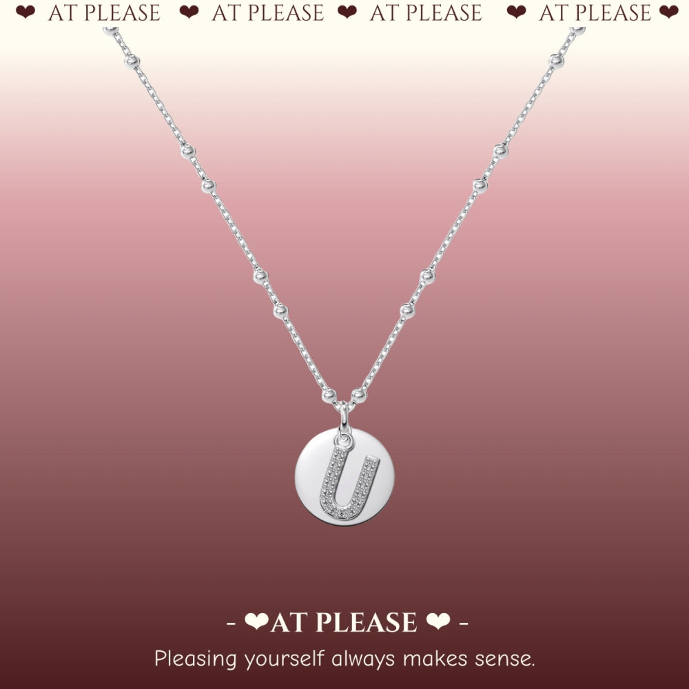 S925 Sterling Silver Alphabet Necklace – Dainty Initial Pendant Collarbone Chain for Women, Minimalist Daily Jewelry