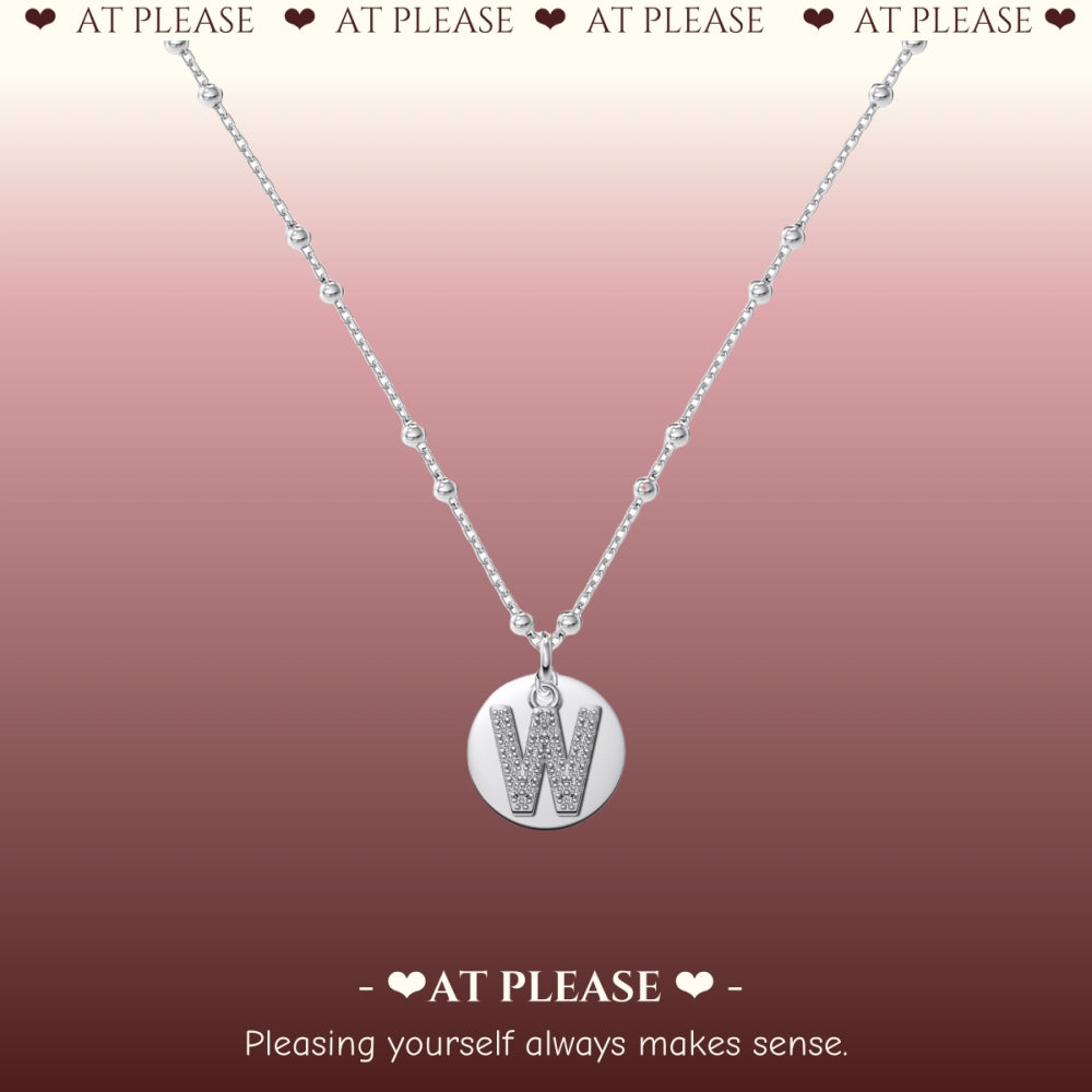 S925 Sterling Silver Alphabet Necklace – Dainty Initial Pendant Collarbone Chain for Women, Minimalist Daily Jewelry