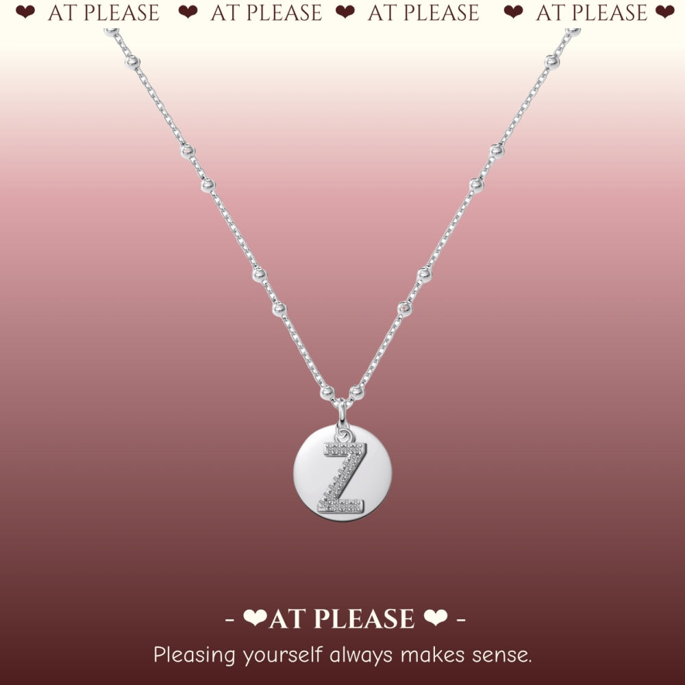 S925 Sterling Silver Alphabet Necklace – Dainty Initial Pendant Collarbone Chain for Women, Minimalist Daily Jewelry