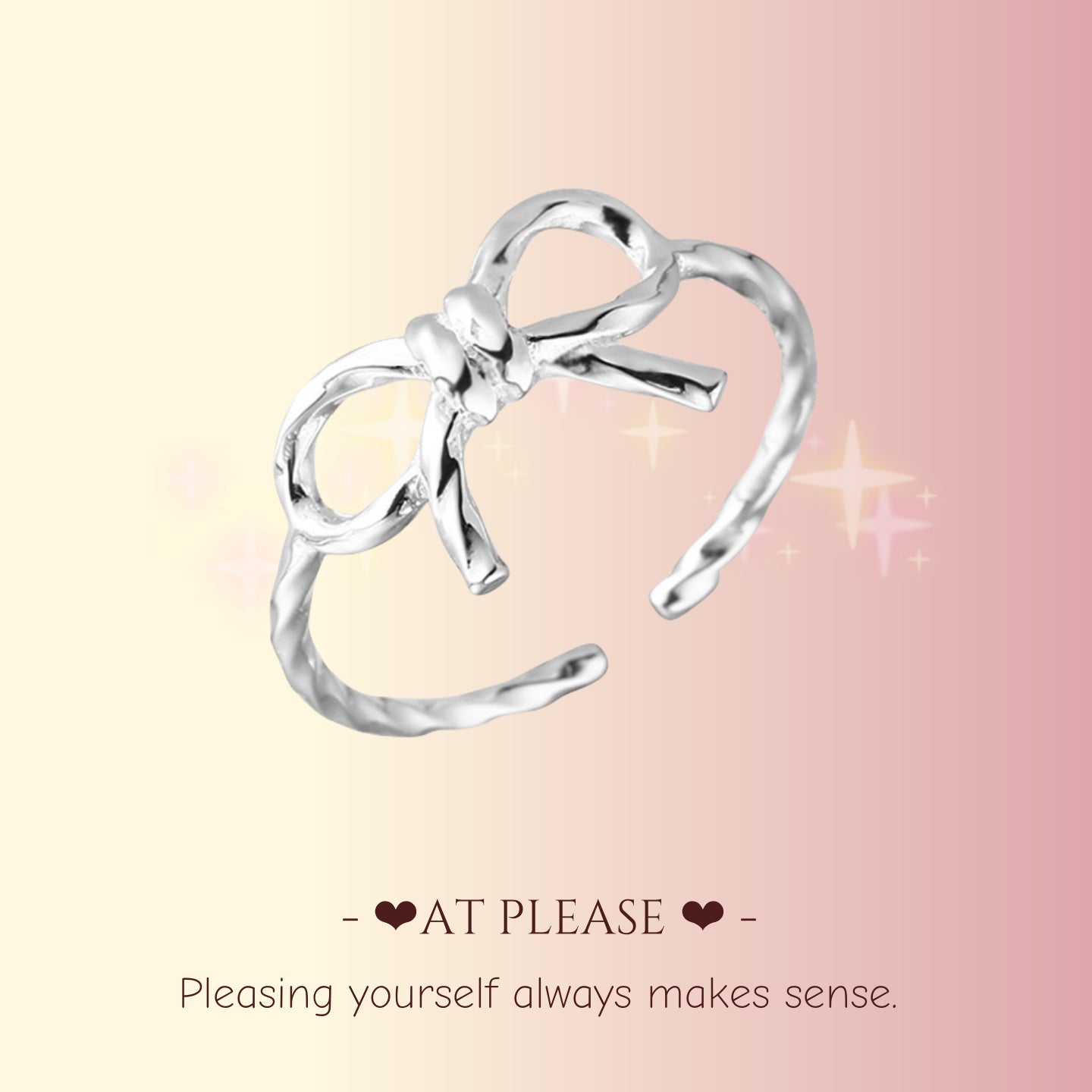 S925 Sterling Silver Cute Bowknot Ring - Sweet & Charming