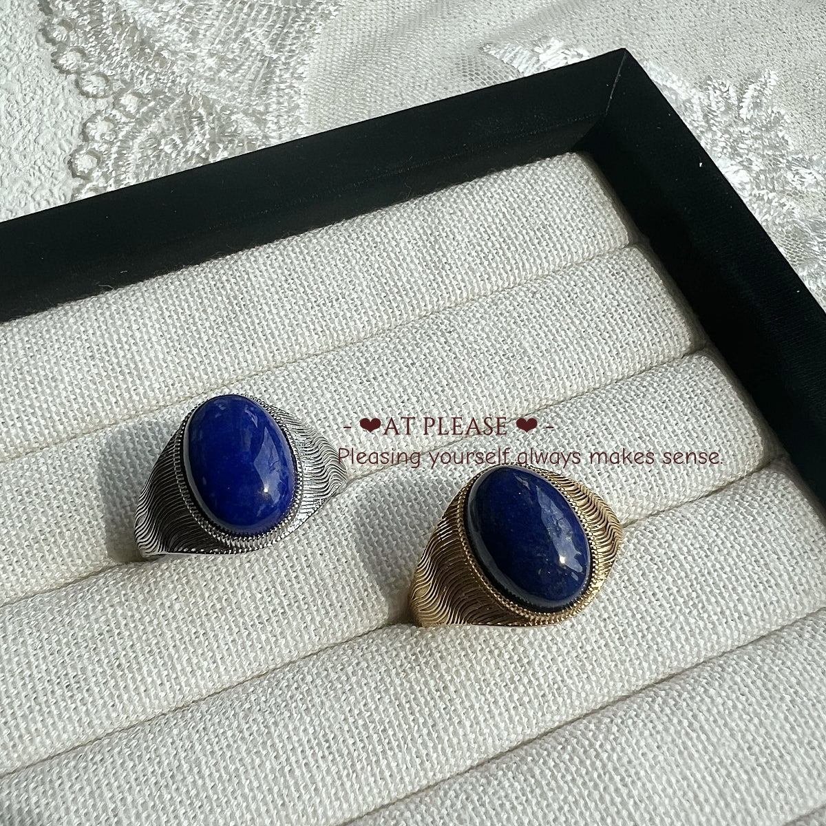Lapislazuli-Ring aus S925 Sterlingsilber – Tiefblauer Schmuck zum Stressabbau
