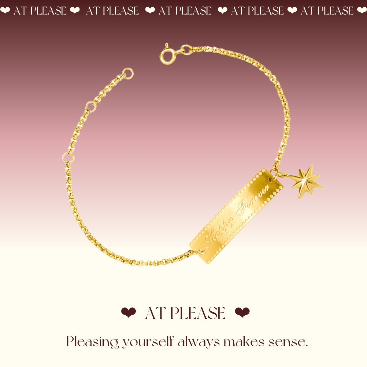 Octagram Retro-Armband | Titanstahl mit 18 Karat Echtgold beschichtet