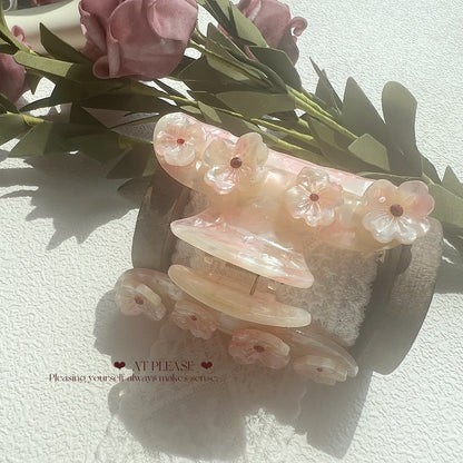 Cute 3D Realistic Flower Acetate Hair Clip - Sweet and Adorable Style