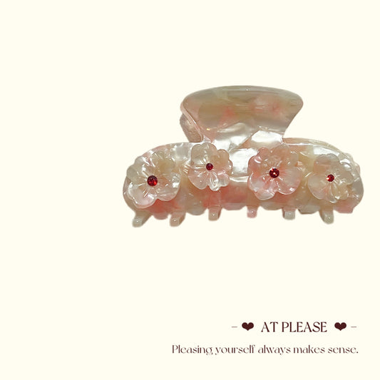 Cute 3D Realistic Flower Acetate Hair Clip - Sweet and Adorable Style