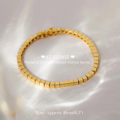 Klassisches Armbandset aus 18 Karat vergoldetem Edelstahl – schick und vielseitig