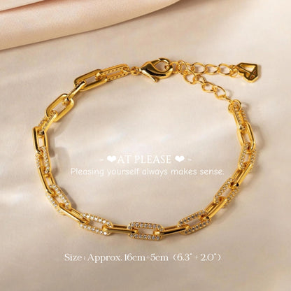 Klassisches Armbandset aus 18 Karat vergoldetem Edelstahl – schick und vielseitig
