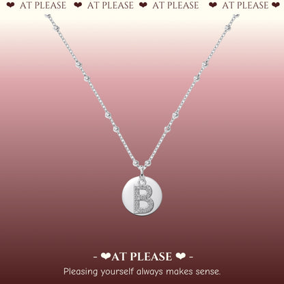 S925 Sterling Silver Alphabet Necklace – Dainty Initial Pendant Collarbone Chain for Women, Minimalist Daily Jewelry