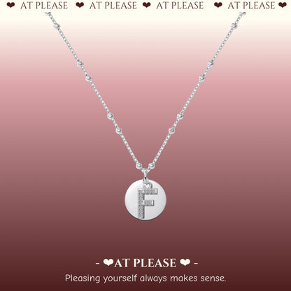 S925 Sterling Silver Alphabet Necklace – Dainty Initial Pendant Collarbone Chain for Women, Minimalist Daily Jewelry