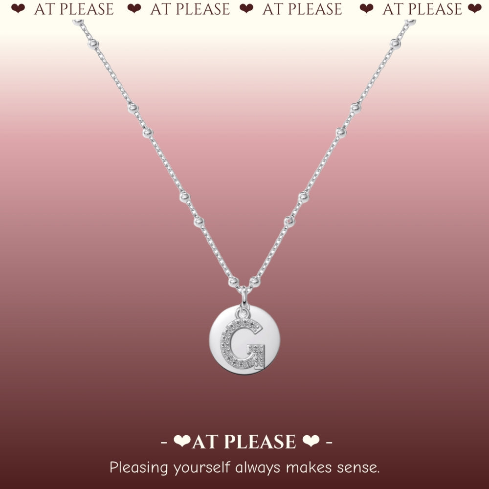 S925 Sterling Silver Alphabet Necklace – Dainty Initial Pendant Collarbone Chain for Women, Minimalist Daily Jewelry