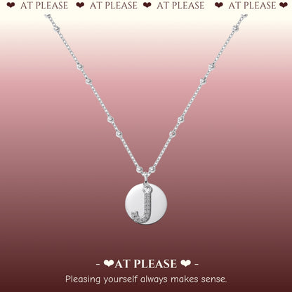 S925 Sterling Silver Alphabet Necklace – Dainty Initial Pendant Collarbone Chain for Women, Minimalist Daily Jewelry