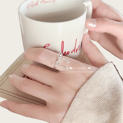 Silver Bow Ring – Seoul Chic Delicate Jewelry
