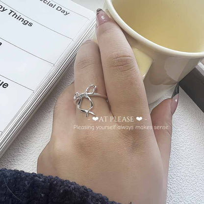 Silver Bow Ring – Seoul Chic Delicate Jewelry