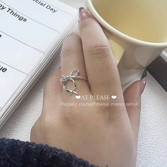 Silberner Schleifenring – Seoul Chic Delicate Jewelry